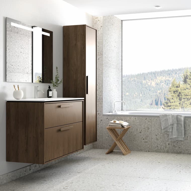 Ifö Sense Art badeværelsesmøbler og Geberit Option spejl Ifö Sense Art badeværelsesmøbler og Geberit Option spejl